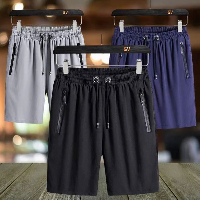 Kit com 3 Bermudas Esporte Fino Seda Gelo