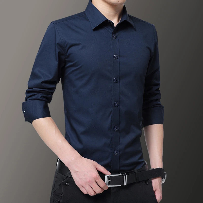 Camisa Social Masculina Slim Fit - Elegance