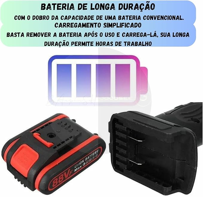 Mini Motoserra Elétrica a Bateria