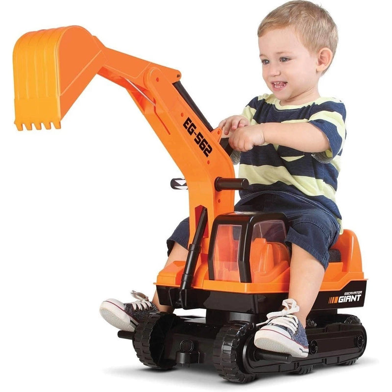 Trator Escavadeira Infantil Giant - Brinquedo Resistente e Divertido para Crianças