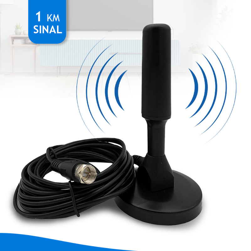 Kit Antena Tv Digital (interna/externa) Prova Agua - 5m Cabo