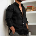 Camisa de Linho Masculina Lisa Premium