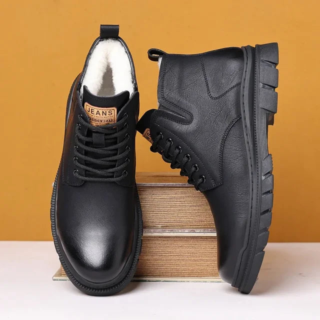 Bota Masculina de Inverno em Couro Legítimo - Lobo